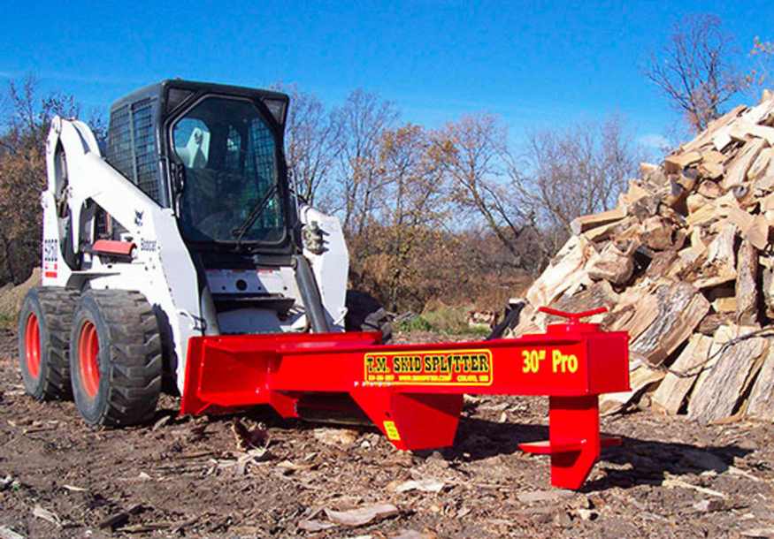 Skid steer log splitters